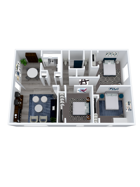 3 bedroom 1 bath floor plan