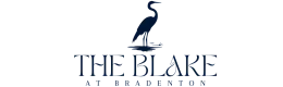 Logo of The Blake at Bradenton featuring a stylish heron graphic.