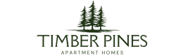 Elegant Timber Pines logo featuring three stylized pine trees with a modern, inviting font.