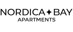 Nordica Bay Apartments logo in sleek black typography, exuding modern elegance and sophistication.