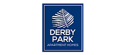 Derby Park Apartments logo featuring a modern design with bold typography and a sleek icon.