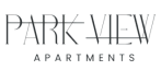 Elegant 'Park View Apartments' logo in sleek typography, conveying luxury and modern living.