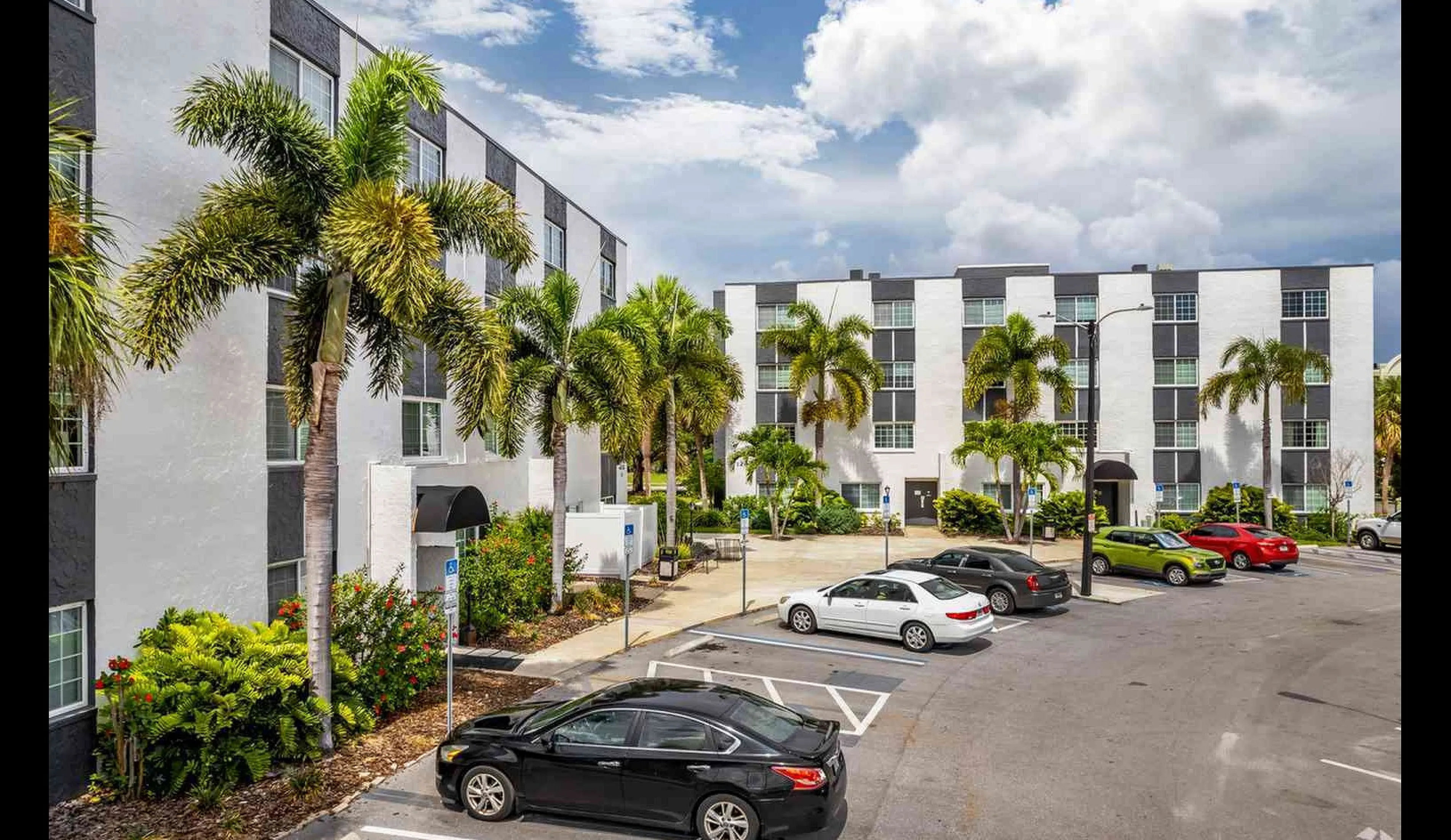 Nordica Bay building and parking in St. Petersburg
