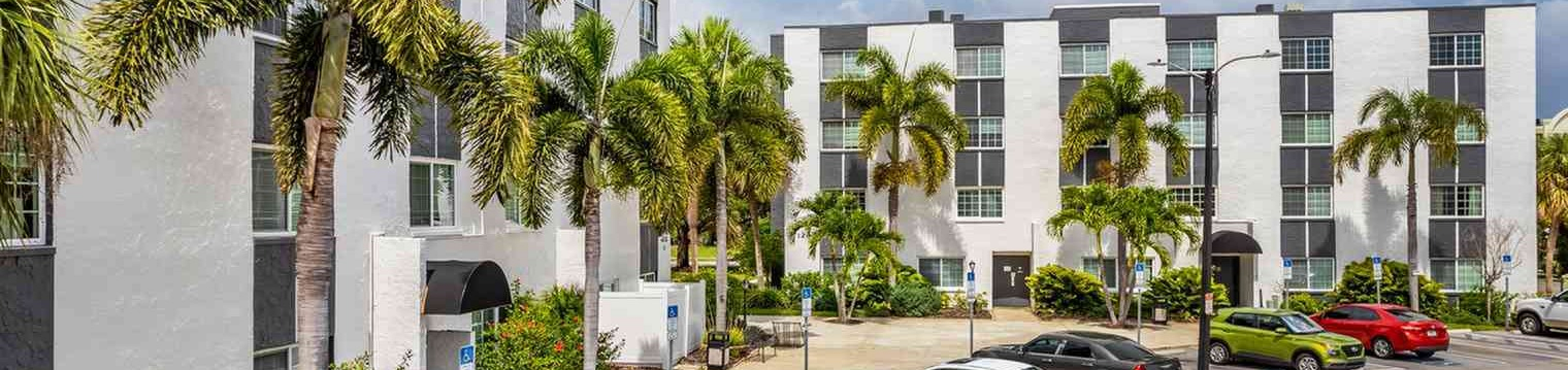 Nordica Bay apartment buildings and parking in St. Petersburg, FL