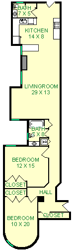 Floor Plan of Travertine apartment