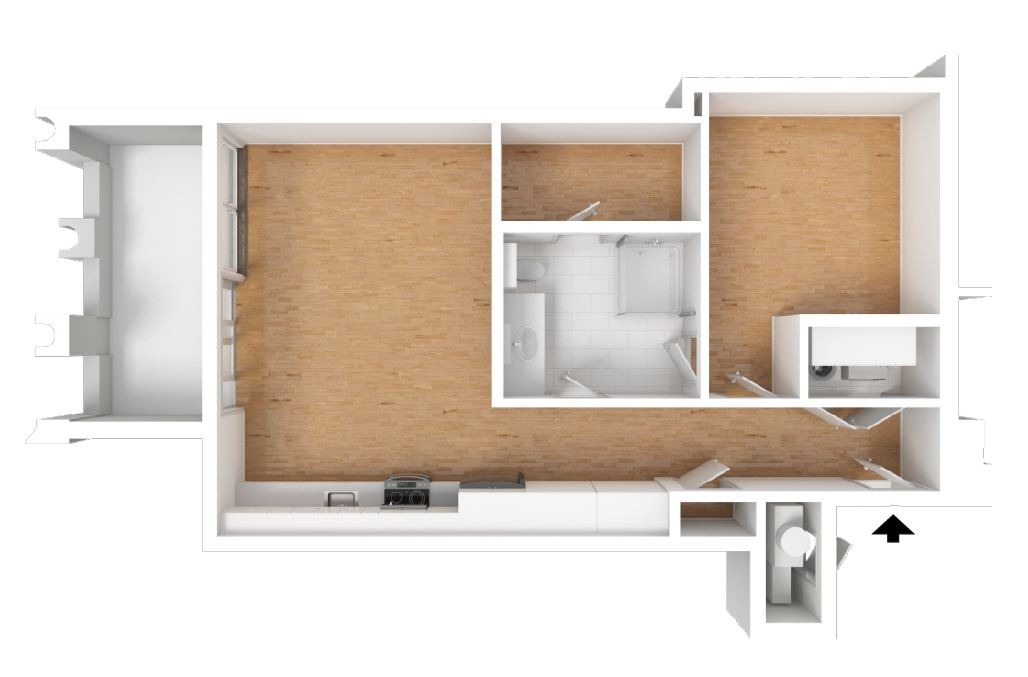 Watermark 1 Bed Apartment The Residences at Rivermark