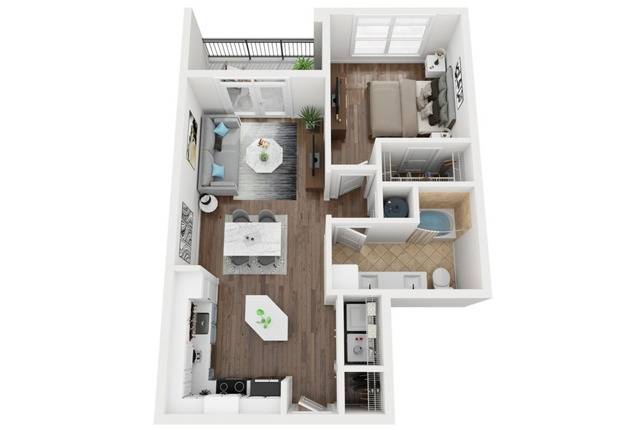 RA3 Floorplan  | Apartments in Cary, NC | Lofts at Weston