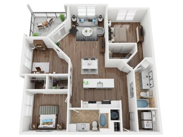 RC1 Floorplan  | Apartments in Cary, NC | Lofts at Weston