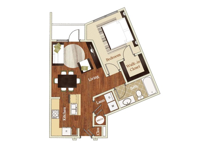 A4 Floorplan  | Apartments in Cary, NC | Lofts at Weston