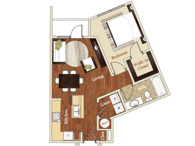 A41 Floorplan | Apartments in Cary, NC | Lofts at Weston