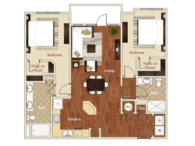 B1 Floorplan | Apartments in Cary, NC | Lofts at Weston