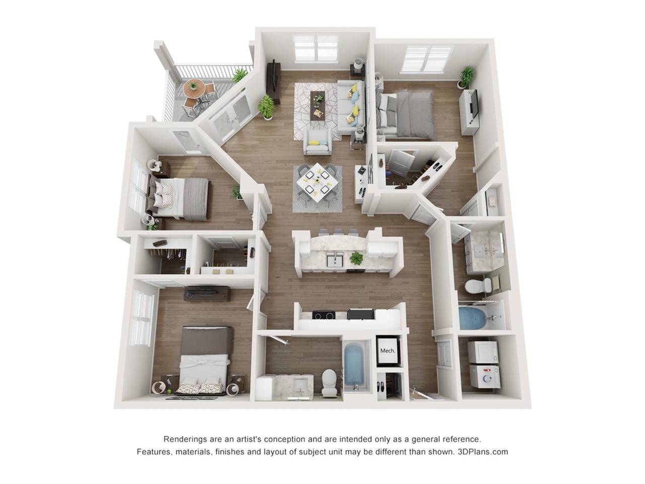 RC1 3 Bed Apartment Weston Lakeside