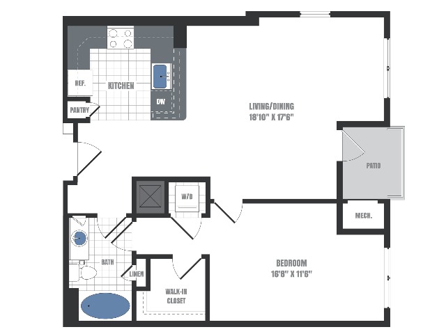 A4 Floorplan  | Apartments in Malvern, PA | Eastside Flats