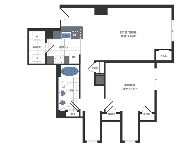 A5 Floorplan  | Apartments in Malvern, PA | Eastside Flats