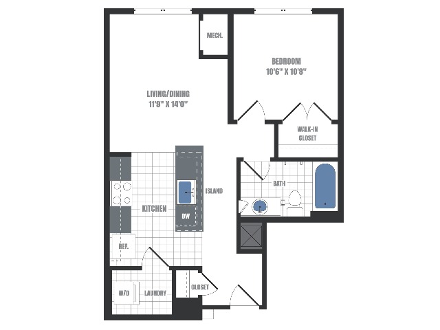 A7 Floorplan  | Apartments in Malvern, PA | Eastside Flats