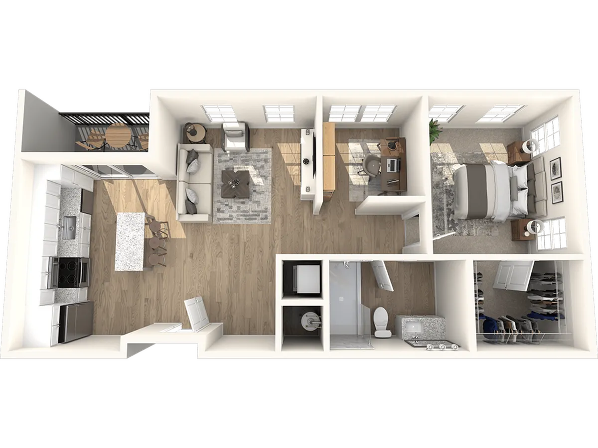 One Bedroom, One Bathroom + Den