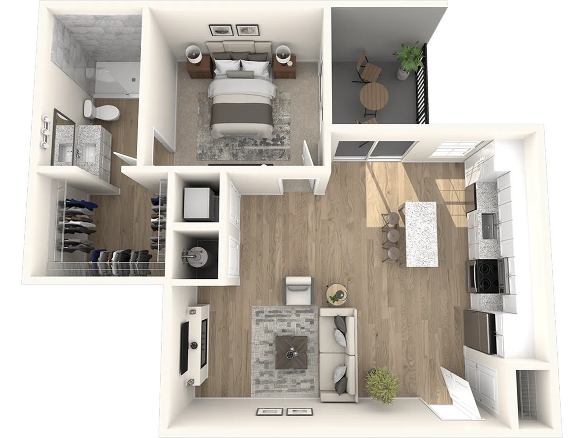 One Bedroom, One Bathroom