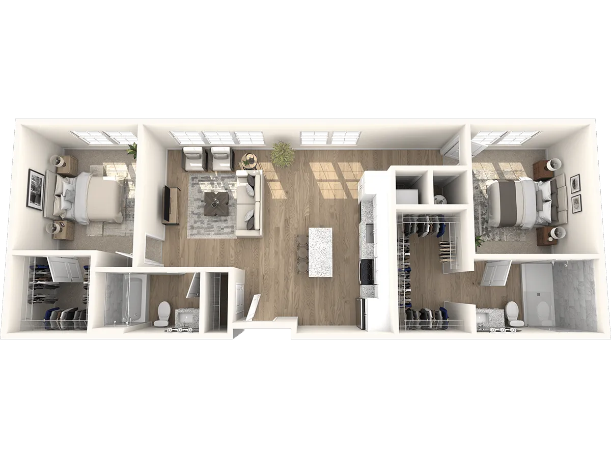 Two Bedroom, Two Bathroom