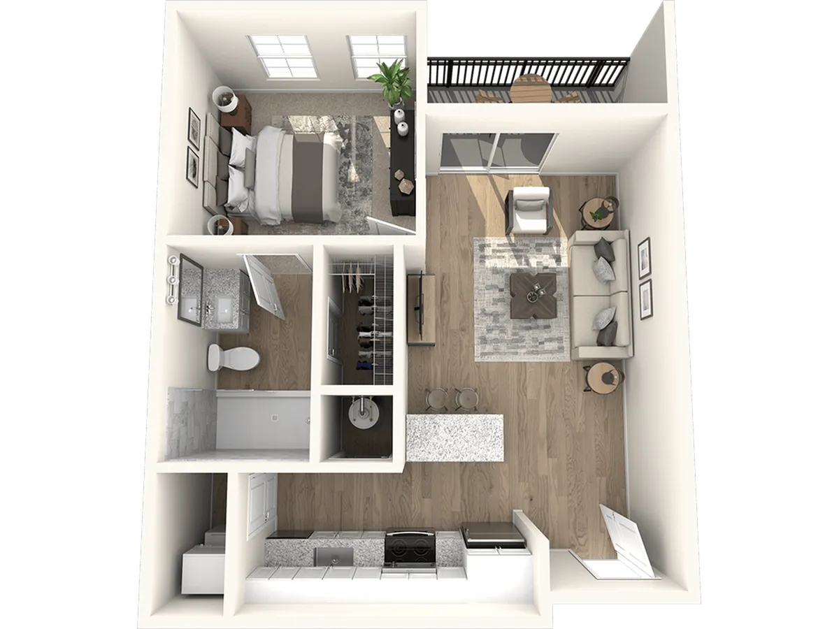 One Bedroom, One Bathroom