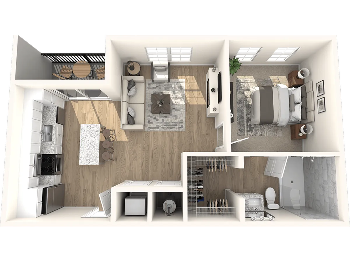 One Bedroom, One Bathroom