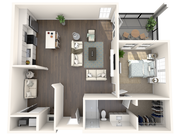 A3.0 | One Bed, One Bath + Den