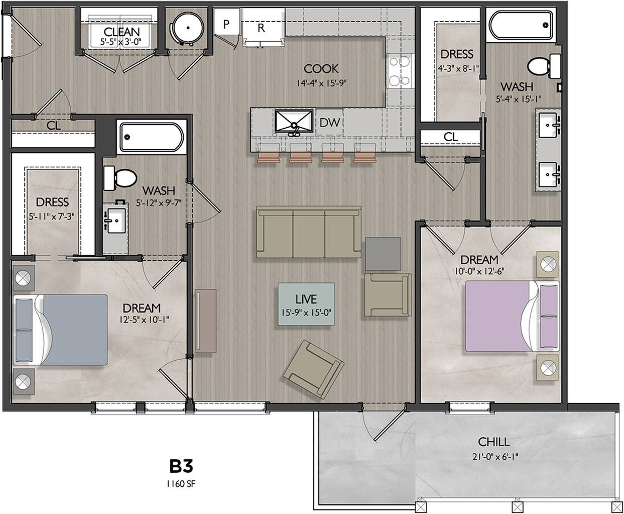 Vecina B3 Floor Plan