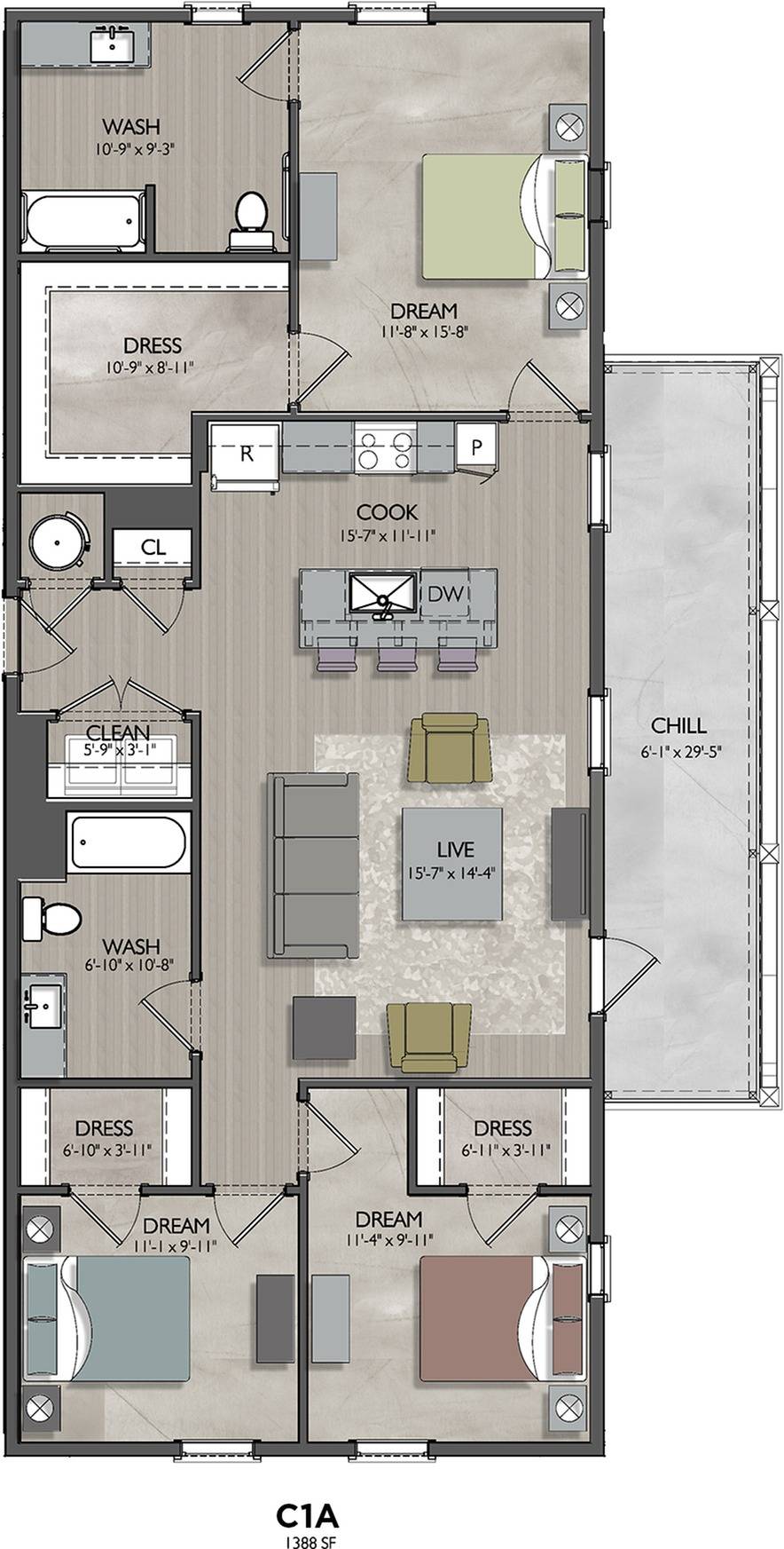Vecina C1a Floor Plan