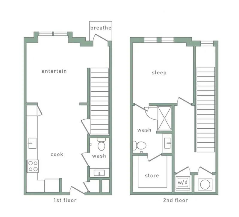 Lakeview 1 Bedroom Floor Plan