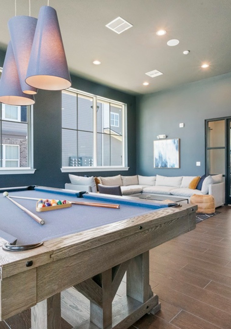 Resident Social Louge with Pool Table at Sweetwater Apartments in West Baton Rouge, LA