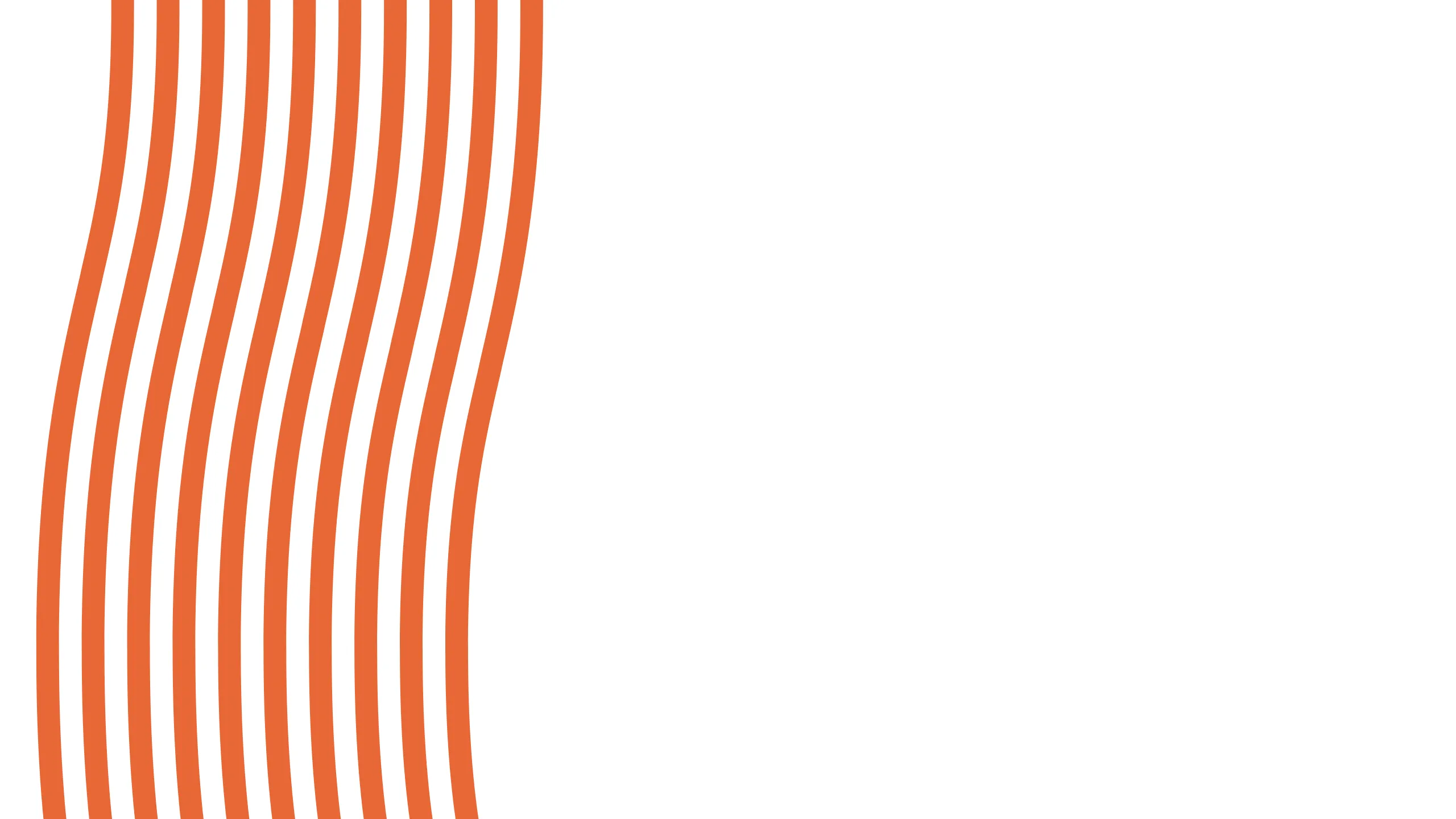 Abstract image of orange wavy lines on a white background.