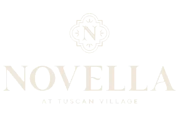 Elegant Novella at Tuscan Village logo featuring a stylish emblem and classic typography.