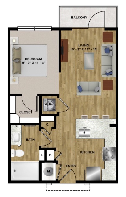 MLK Highline Minimalist S1 Floor Plan