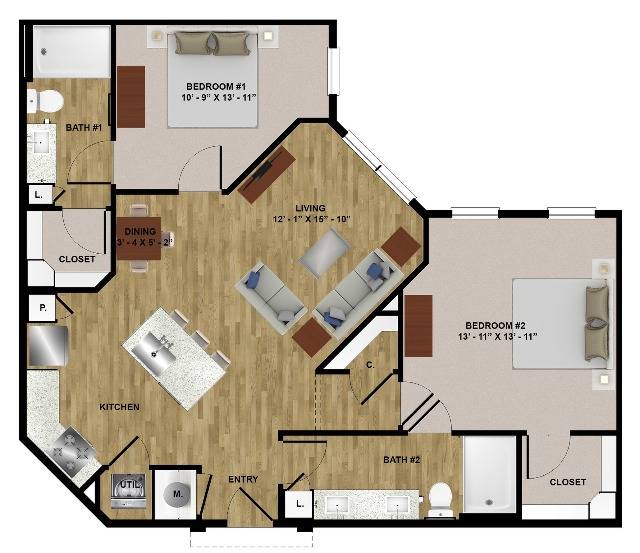 MLK Highline Surrealist | B3 Floor Plan