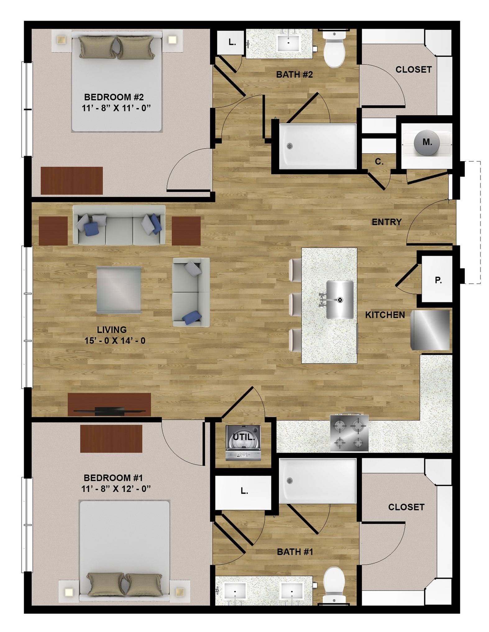 MLK Highline Cubist | B2 Floor Plan
