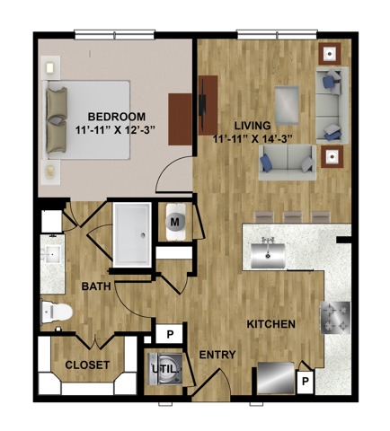 1 Bed Apartments - Check Availability 