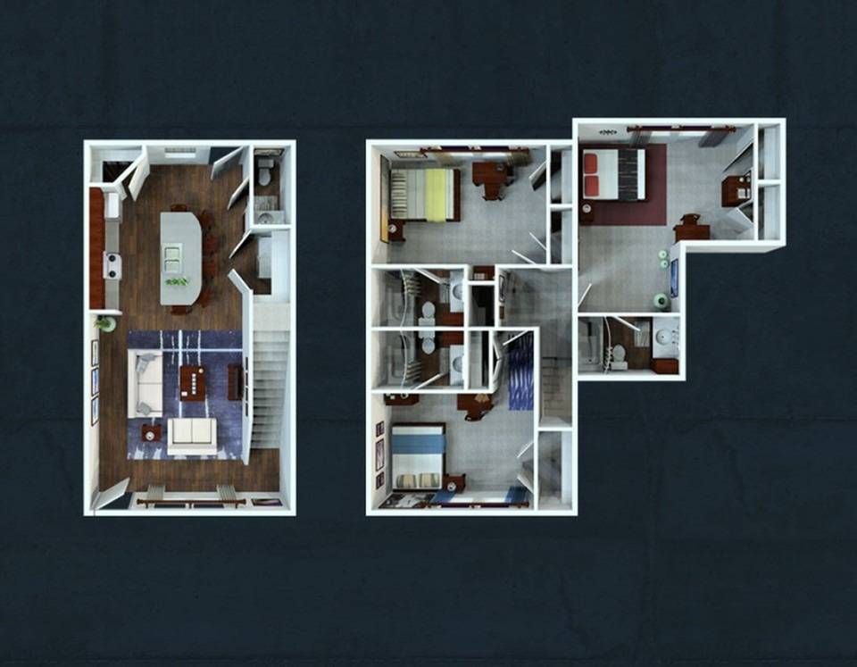 3x3.5 Townhome