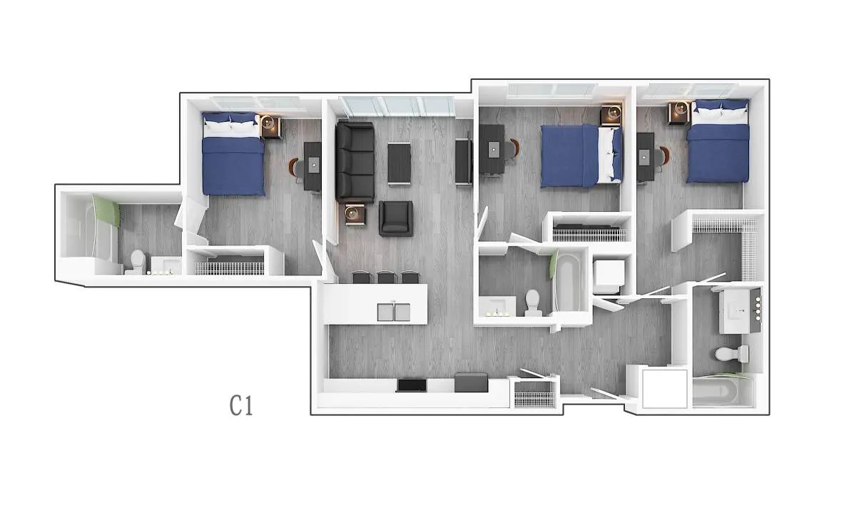 3 Bedroom C1