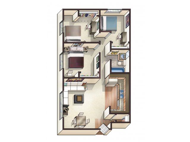 College Station Apartments, LLC - 3 Bedroom