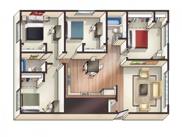 College Station Apartments, LLC - 4 Bedroom