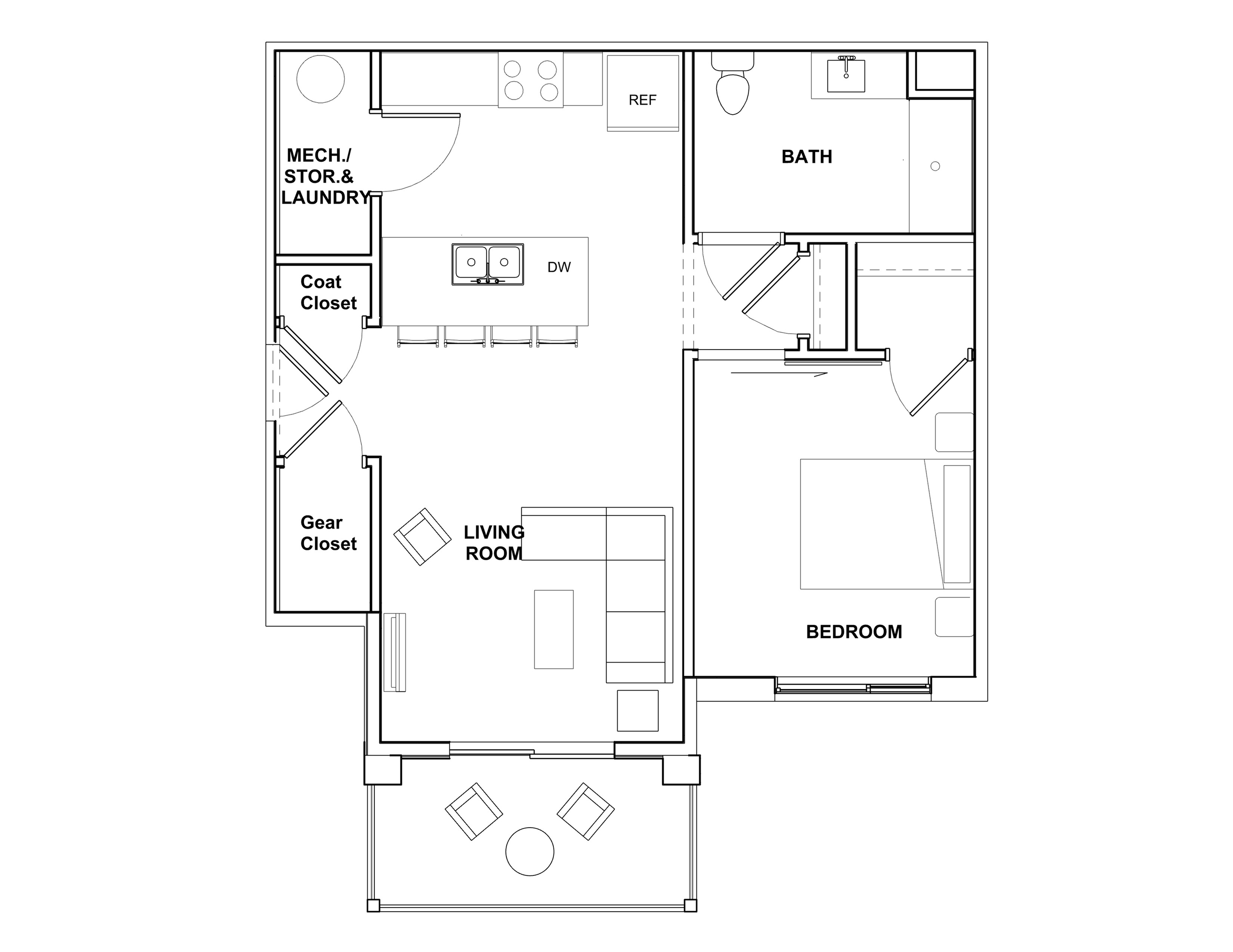 One Bedroom | 1 Bed Apartment | www.basecamp-montrose.com