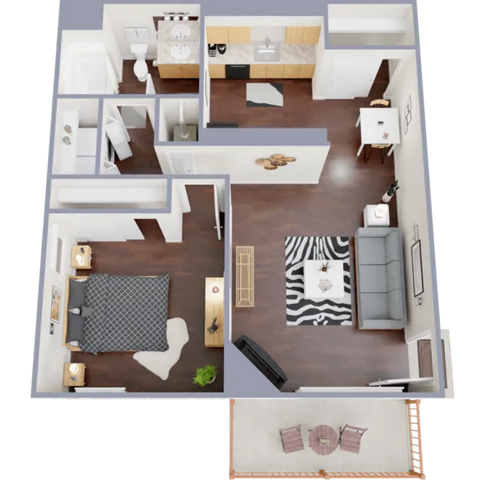 A1 1x1 floor plan