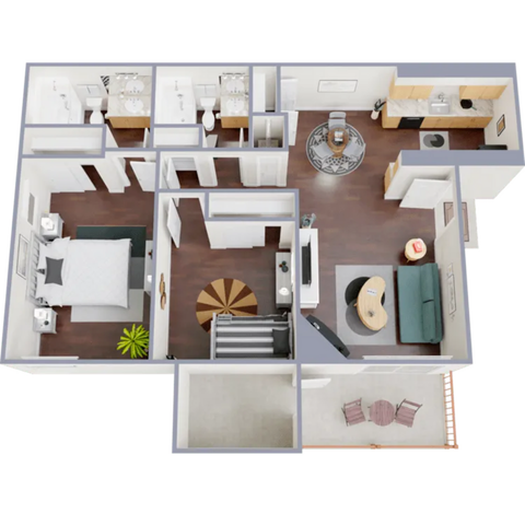 B2 2x2 floor plan