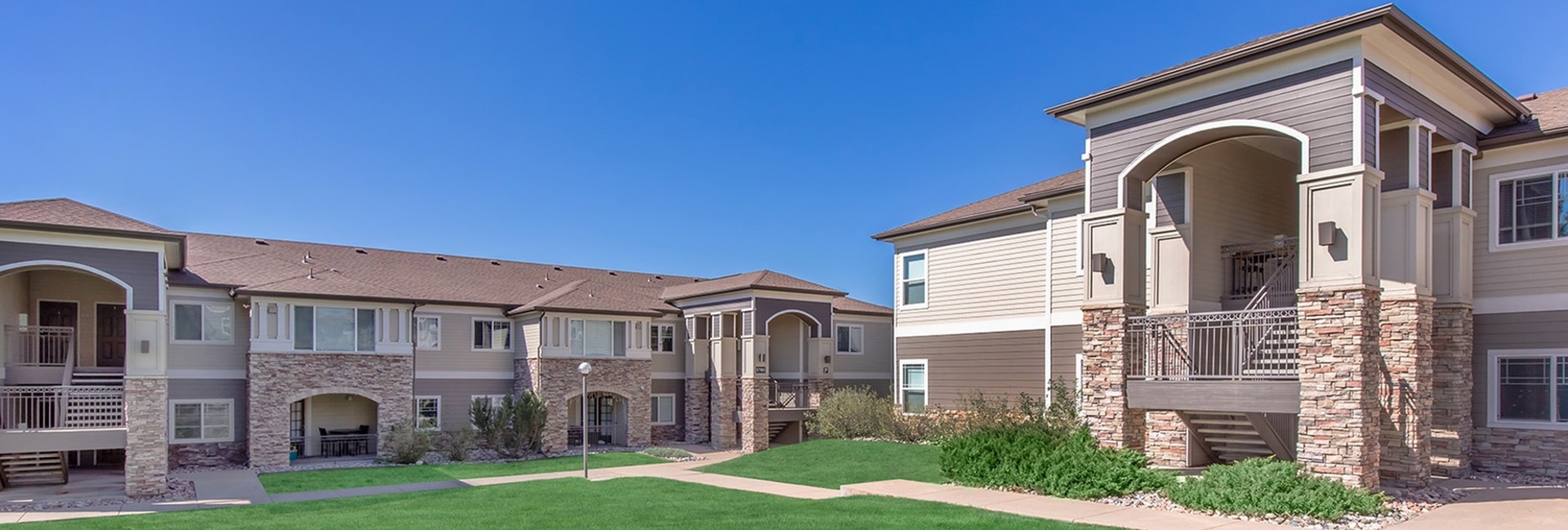 Building exteriors at Creekside at Palmer Park in Colorado Springs