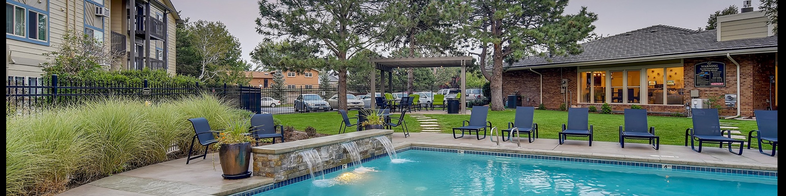 Clearview Apartment Pool at Dusk