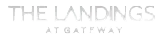 Elegant logo for The Landings at Gateway featuring a stylized bird in flight.