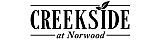 Creekside at Norwood logo featuring bold, stylish lettering with a leaf motif, exuding a charming and inviting atmosphere.