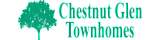 Elegant Chestnut Glen Townhomes logo featuring a vibrant green tree symbolizing nature and tranquility.