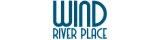 Elegant logo of Wind River Place Apartments, featuring modern typography in a calming blue tone.