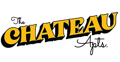 Elegant 'Chateau' text logo in bold yellow against a sleek black background.
