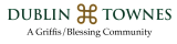 Elegant Dublin Townes logo, showcasing a Griffis/Blessing community with sophisticated design elements.